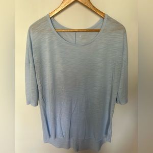 American Eagle Light Blue 3/4 Sleeve Jegging T